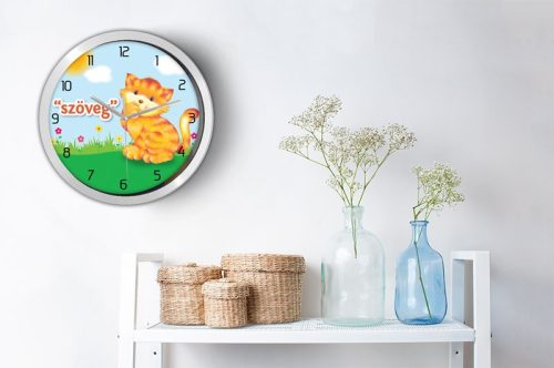 Cicás falióra – grafikus – akvarell