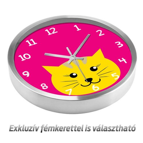 Cicás falióra – grafikus – pasztell