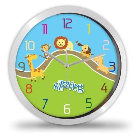 Állatos falióra – illusztrált