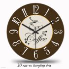 Kávés falióra – minimal