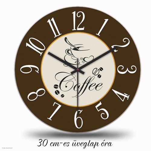 Kávés falióra – minimal