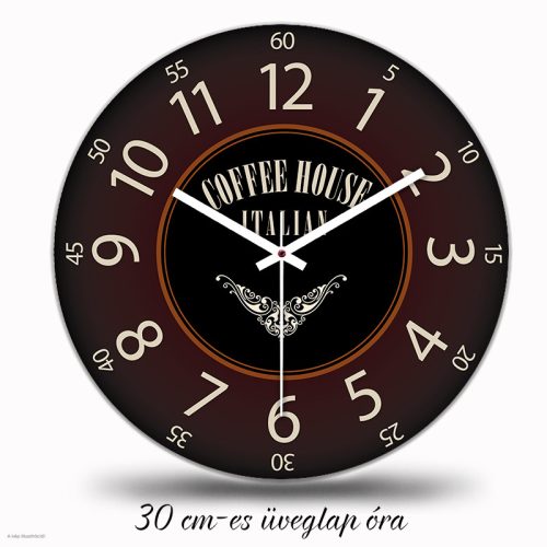 Elegáns kávés falióra