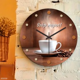 Kávés falióra – modern