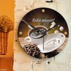 Kávés falióra – minimal