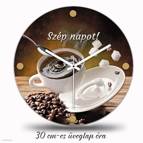 Kávés falióra – minimal
