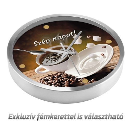 Kávés falióra – minimal