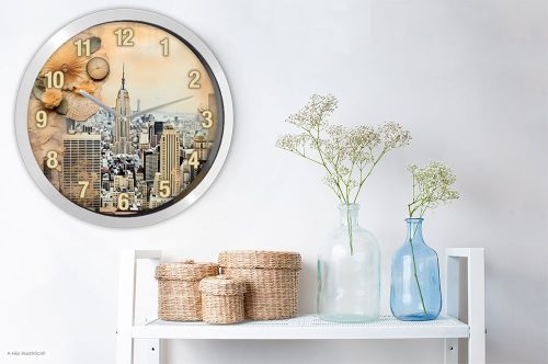 New York sepia falióra – pasztell