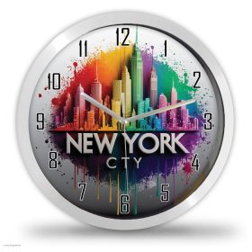 New York színes falióra New York színes falióra