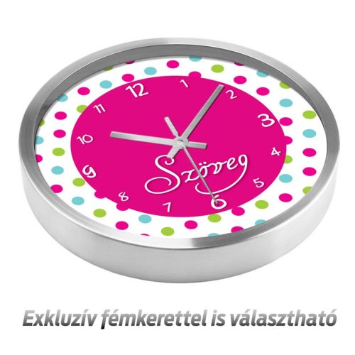 Pöttyös egyedi falióra