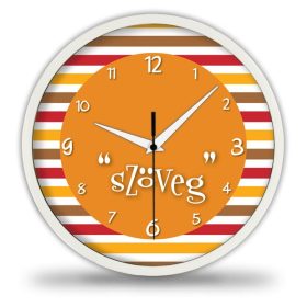 Csíkos egyedi falióra – skandináv