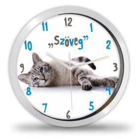 Cicás falióra – illusztrált – pasztell