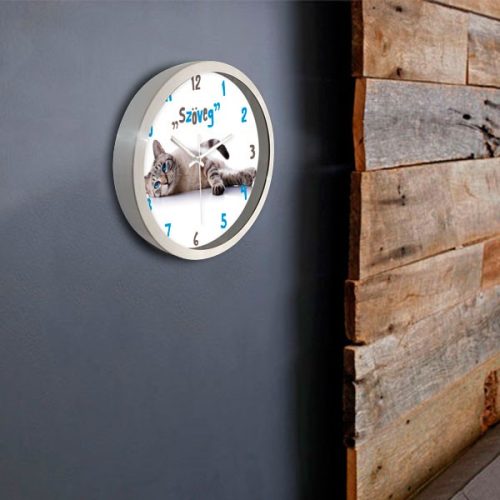 Cicás falióra – illusztrált – pasztell