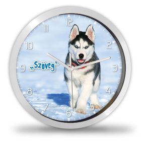 Kutyás falióra – illusztrált – színes