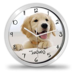 Fehér kutyás falióra