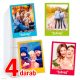 4 db-os fényképes hűtőmágnes csomag – színes keretes