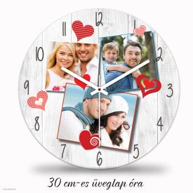 Három fényképes falióra