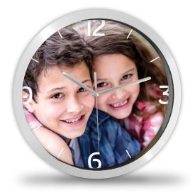 Fényképes falióra négy számmal+percbeosztással