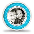 Pöttyös kek fényképes falióra