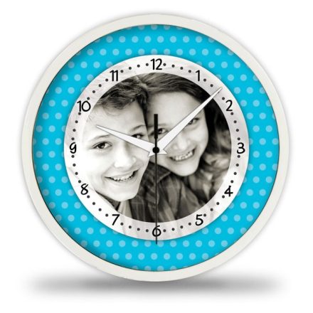 Pöttyös kek fényképes falióra