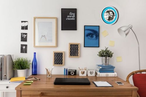 Pöttyös kek fényképes falióra