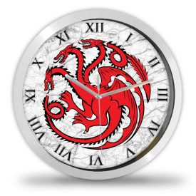 Trónok harca Targaryen falióra – Háromfejű sárkány címerrel és Fire and Blood felirattal
