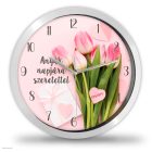 Anyák napja falióra – fekete-fehér