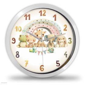 Aranyos állatok falióra saját névvel – retro