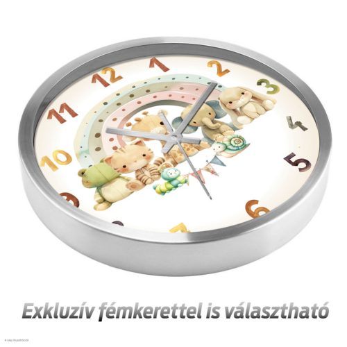 Aranyos állatok falióra saját névvel – retro