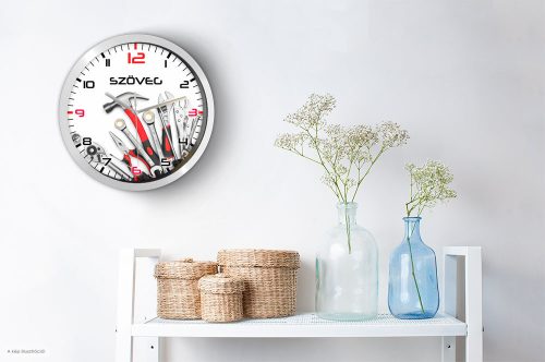 Szerszámos, szerelős falióra – skandináv