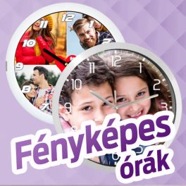 SAJÁT FÉNYKÉPES faliórák