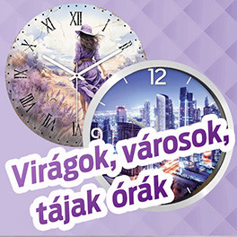  VIRÁGOK, VÁROSOK, TÁJAK - faliórák