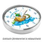 Horgász falióra – illusztrált