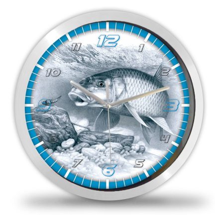 Horgász falióra – illusztrált