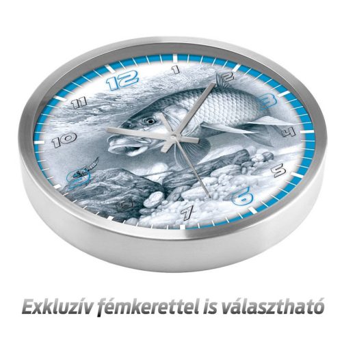 Horgász falióra – illusztrált