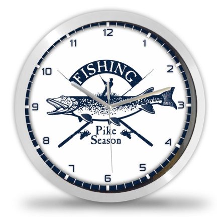 Horgász falióra – színes