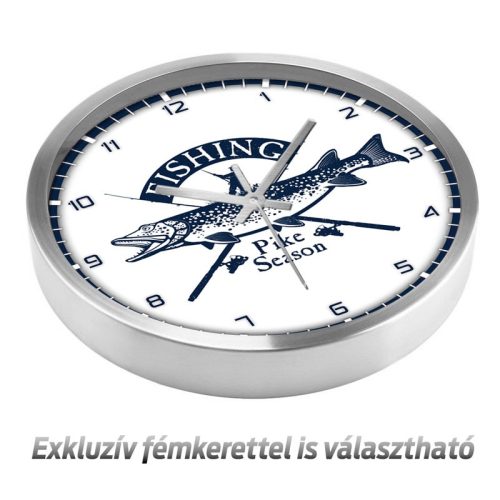 Horgász falióra – színes