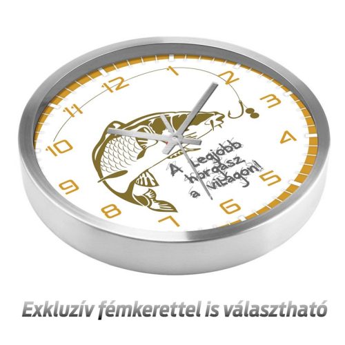 Horgász falióra – pasztell