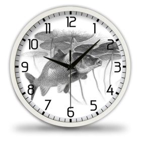 Horgász falióra – színes