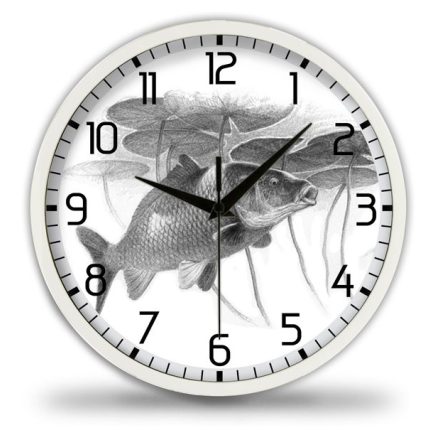 Horgász falióra – színes