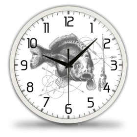 Horgász falióra – színes