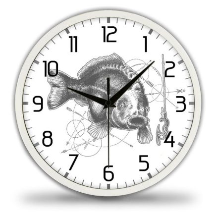 Horgász falióra – színes