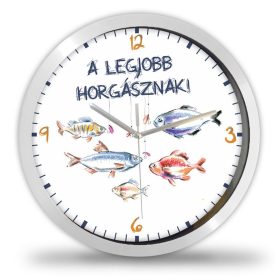 Horgász falióra – modern