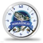 Horgász falióra – grafikus