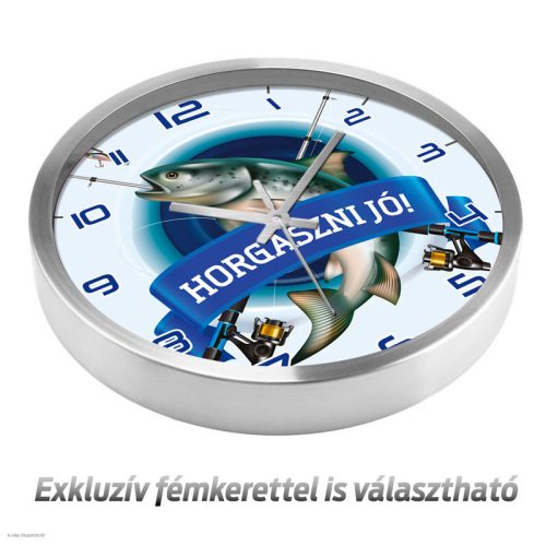 Horgász falióra – grafikus