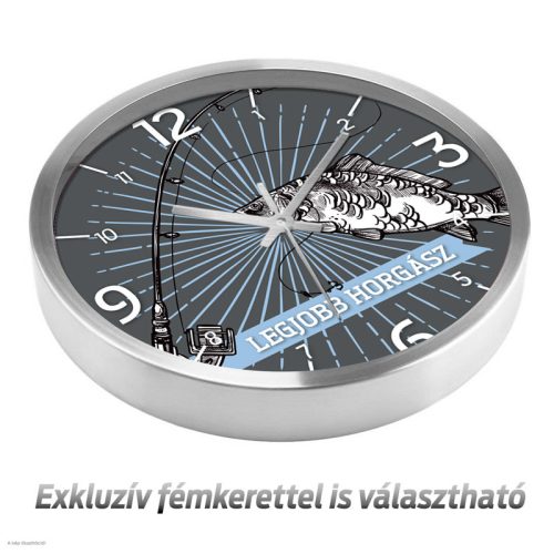 Horgász falióra – részletgazdag