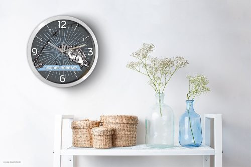 Horgász falióra – részletgazdag