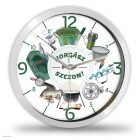 Horgász falióra – színes