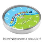 Vonatos falióra – fekete-fehér