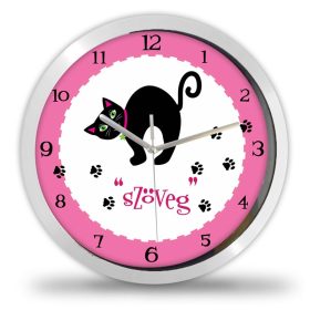 Cica lábnyomokkal falióra