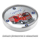 Tűzoltó autós falióra – retro